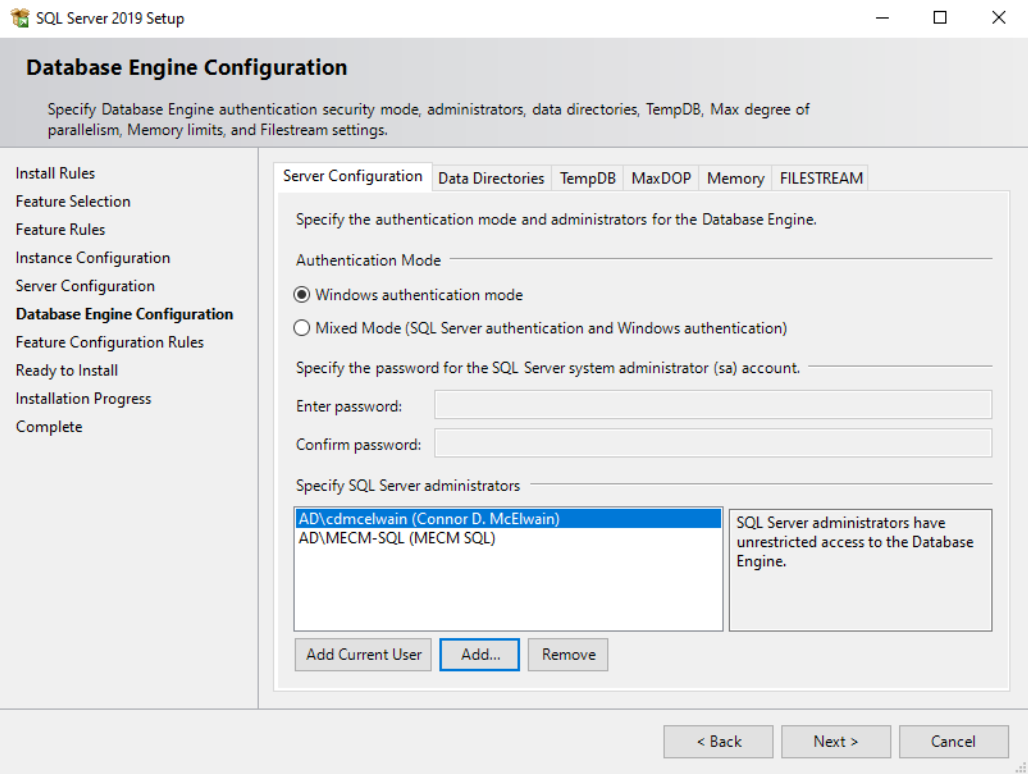 SQL Server administrators